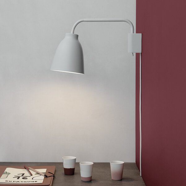 Zidne Svjetiljka FRITZ HANSEN, Caravaggio, prigušiv, Bijela, Dnevna soba, Metal, Dizajn