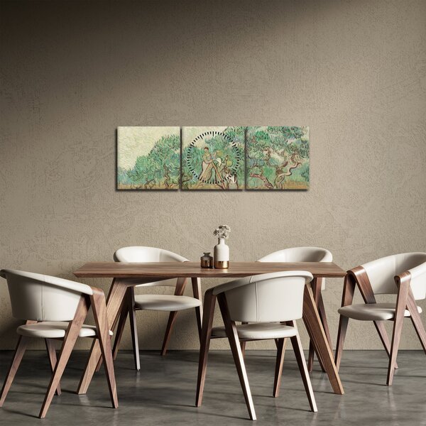 Slika - Vincent van Gogh, The Olive Orchard, reprodukcije (sa satom) (90x30 cm)