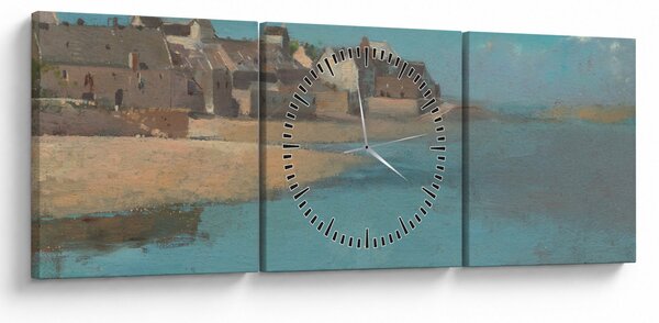 Slika - Odilon Redon, Village by the Sea in Brittany, reprodukcije (sa satom) (90x30 cm)
