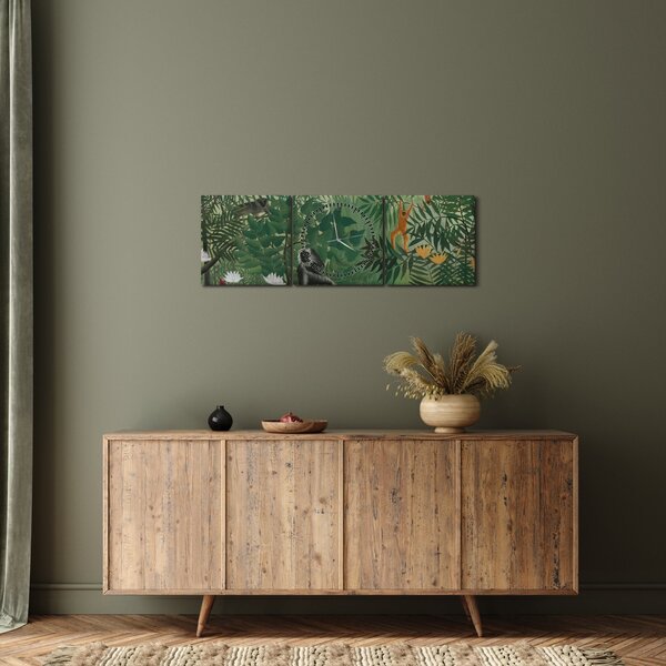 Slika - Henri Rousseau, Tropical Forest with Monkeys, reprodukcije (sa satom) (90x30 cm)