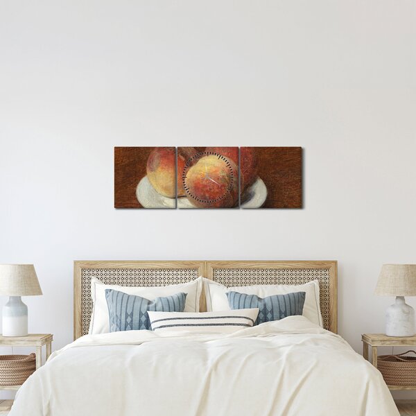 Slika - Henri Fantin-Latour, Three Peaches on a Plate, reprodukcije (sa satom) (90x30 cm)