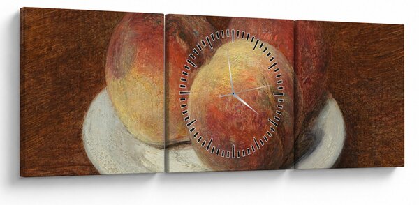 Slika - Henri Fantin-Latour, Three Peaches on a Plate, reprodukcije (sa satom) (90x30 cm)