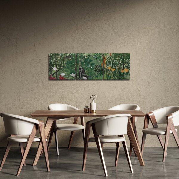 Slika - Henri Rousseau, Tropical Forest with Monkeys, reprodukcije (sa satom) (90x30 cm)