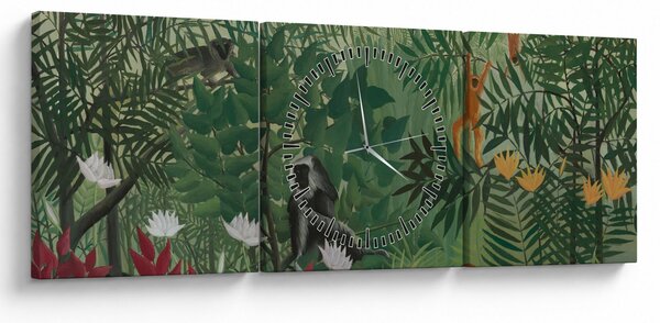 Slika - Henri Rousseau, Tropical Forest with Monkeys, reprodukcije (sa satom) (90x30 cm)