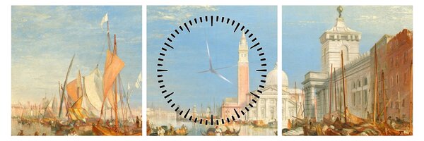Slika - Joseph Mallord William Turner, Venice the Dogana and San Giorgio Maggiore, reprodukcije (sa satom) (90x30 cm)