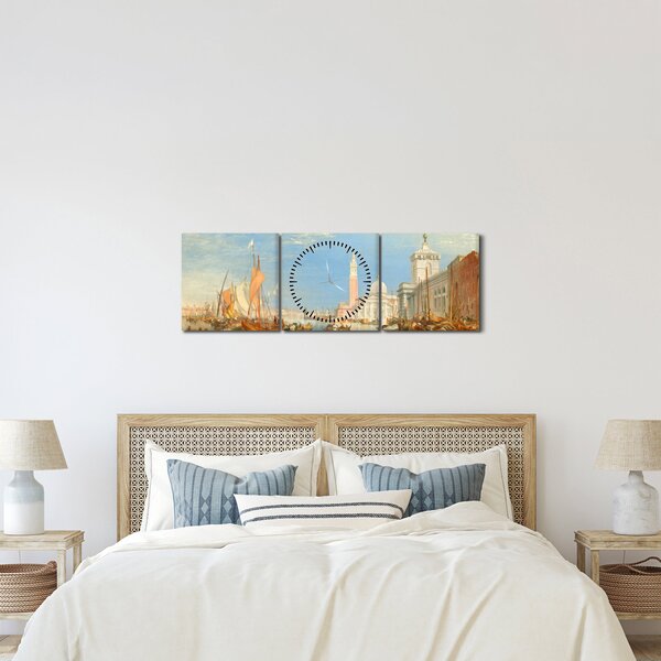 Slika - Joseph Mallord William Turner, Venice the Dogana and San Giorgio Maggiore, reprodukcije (sa satom) (90x30 cm)