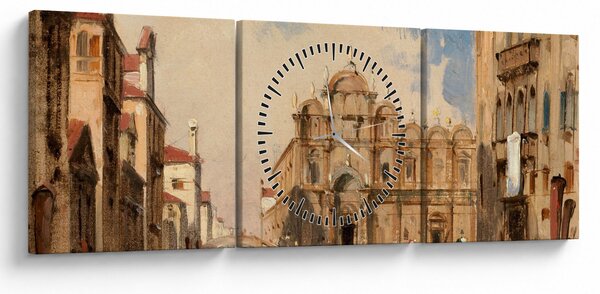 Slika - Jules-Romain Joyant, The Scuola di San Marco, Venice, reprodukcije (sa satom) (90x30 cm)