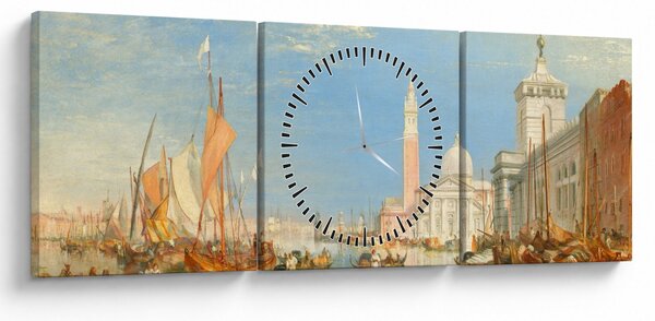 Slika - Joseph Mallord William Turner, Venice the Dogana and San Giorgio Maggiore, reprodukcije (sa satom) (90x30 cm)