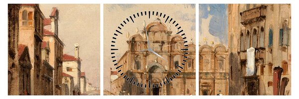 Slika - Jules-Romain Joyant, The Scuola di San Marco, Venice, reprodukcije (sa satom) (90x30 cm)