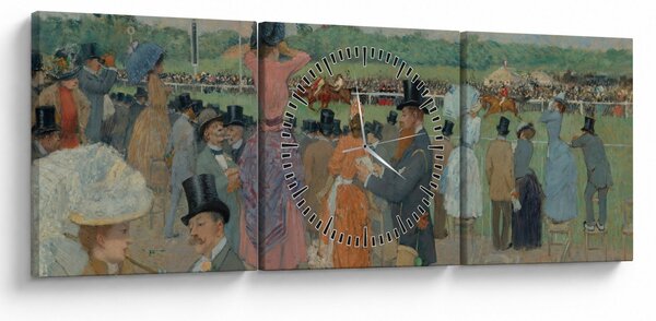 Slika - Jean-Louis Forain, The Races at Longchamp, reprodukcije (sa satom) (90x30 cm)