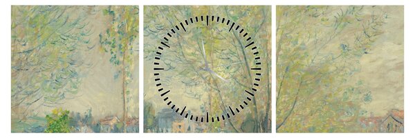 Slika - Claude Monet, The Willows, reprodukcije (sa satom) (90x30 cm)
