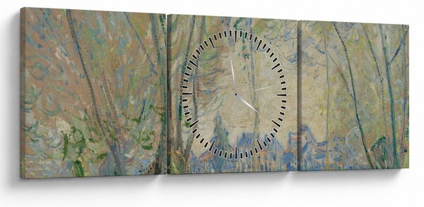 Slika - Claude Monet, Woman Seated under the Willows, reprodukcije (sa satom) (90x30 cm)