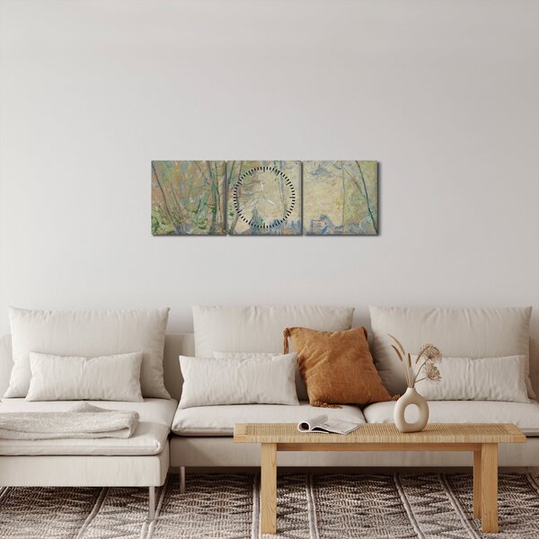 Slika - Claude Monet, Woman Seated under the Willows, reprodukcije (sa satom) (90x30 cm)