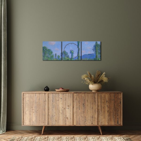 Slika - Claude Monet, Poppy Field (Giverny), reprodukcije (sa satom) (90x30 cm)