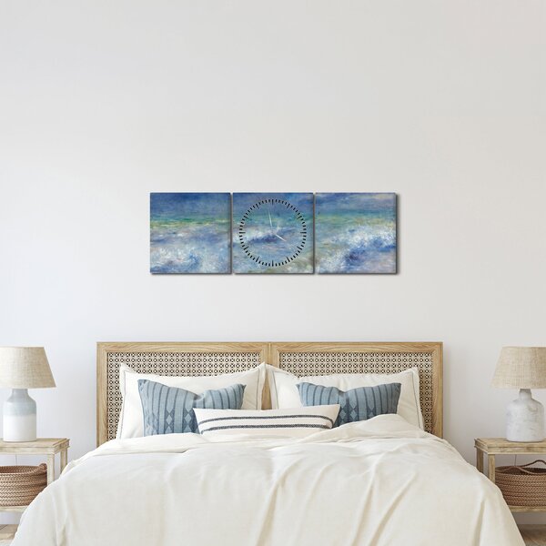 Slika - Pierre-Auguste Renoir, Seascape, reprodukcije (sa satom) (90x30 cm)