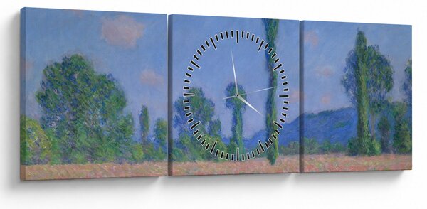 Slika - Claude Monet, Poppy Field (Giverny), reprodukcije (sa satom) (90x30 cm)