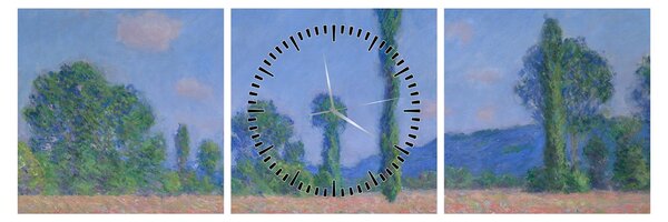 Slika - Claude Monet, Poppy Field (Giverny), reprodukcije (sa satom) (90x30 cm)