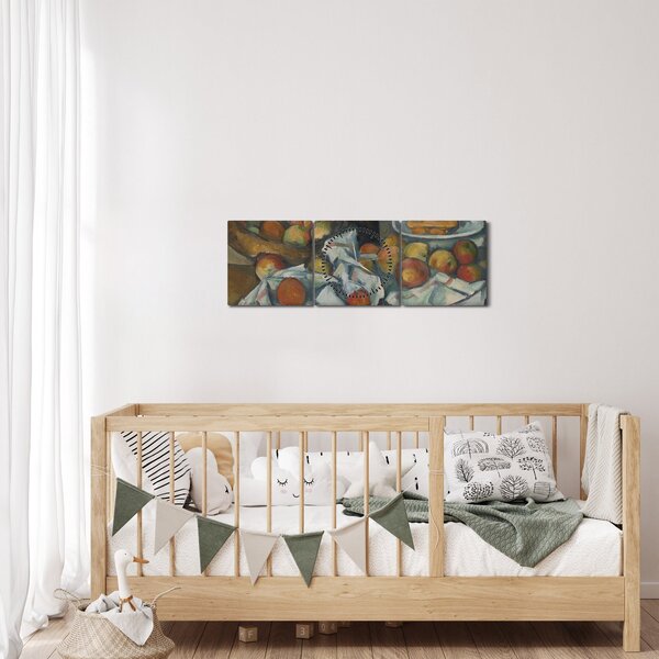 Slika - Paul Cezanne, The Basket of Apples, reprodukcije (sa satom) (90x30 cm)