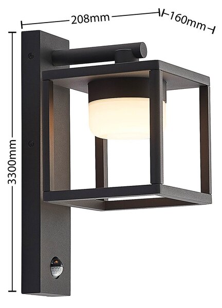 Vanjske Svjetiljka Lucande, Timio, prigušiv, Sivo, Balkon, Aluminij, Moderan