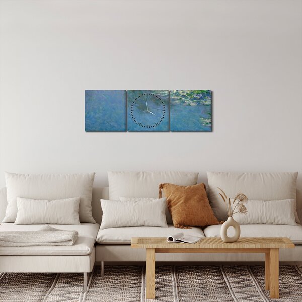 Slika - Claude Monet, Water Lilies, reprodukcije (sa satom) (90x30 cm)