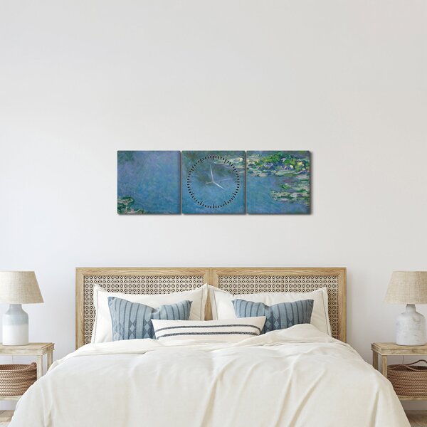 Slika - Claude Monet, Water Lilies, reprodukcije (sa satom) (90x30 cm)