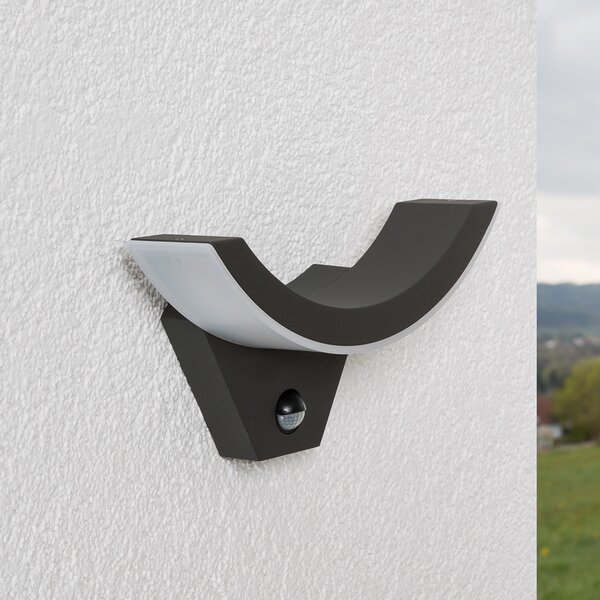 Vanjske Svjetiljka Lucande, Half, Crno, Balkon, Aluminij, Moderan