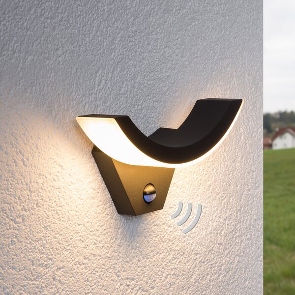 Vanjske Svjetiljka Lucande, Half, Crno, Balkon, Aluminij, Moderan