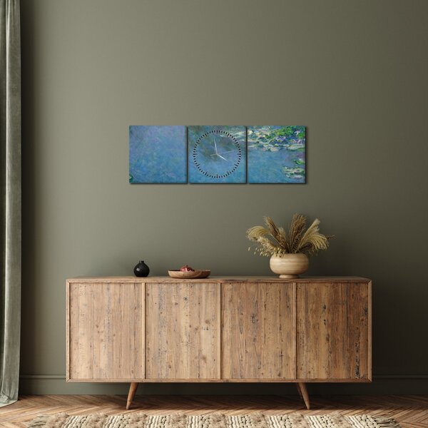 Slika - Claude Monet, Water Lilies, reprodukcije (sa satom) (90x30 cm)