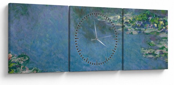 Slika - Claude Monet, Water Lilies, reprodukcije (sa satom) (90x30 cm)