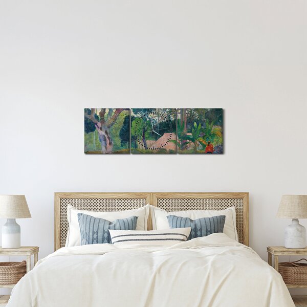 Slika - Paul Gauguin, Te raau rahi (The Big Tree), reprodukcije (sa satom) (90x30 cm)