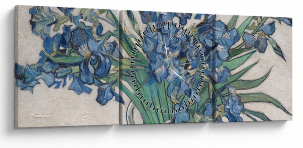 Slika - Vincent van Gogh, Irises, reprodukcije (sa satom) (90x30 cm)