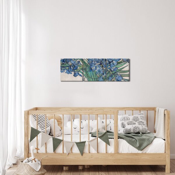 Slika - Vincent van Gogh, Irises, reprodukcije (sa satom) (90x30 cm)