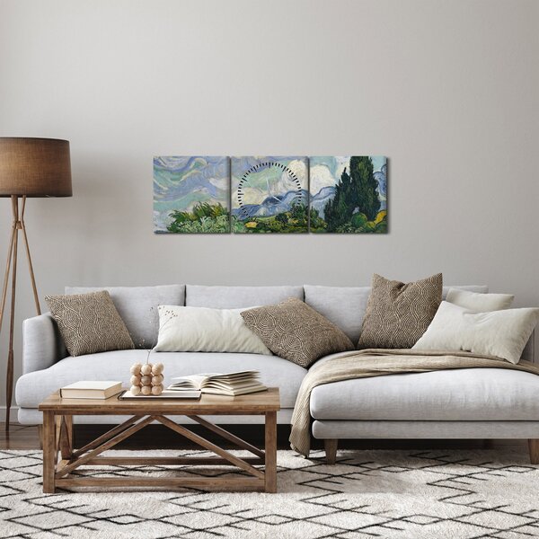 Slika - Vincent van Gogh, Wheat Field with Cypresses, reprodukcije (sa satom) (90x30 cm)