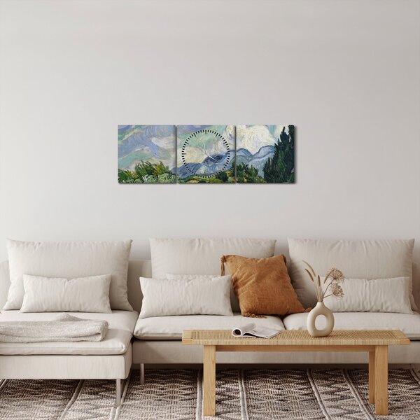 Slika - Vincent van Gogh, Wheat Field with Cypresses, reprodukcije (sa satom) (90x30 cm)