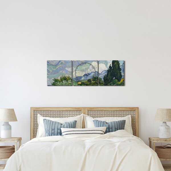 Slika - Vincent van Gogh, Wheat Field with Cypresses, reprodukcije (sa satom) (90x30 cm)