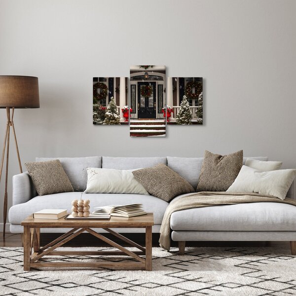 Slika - Božićno ukrašena kuća (90x60 cm)