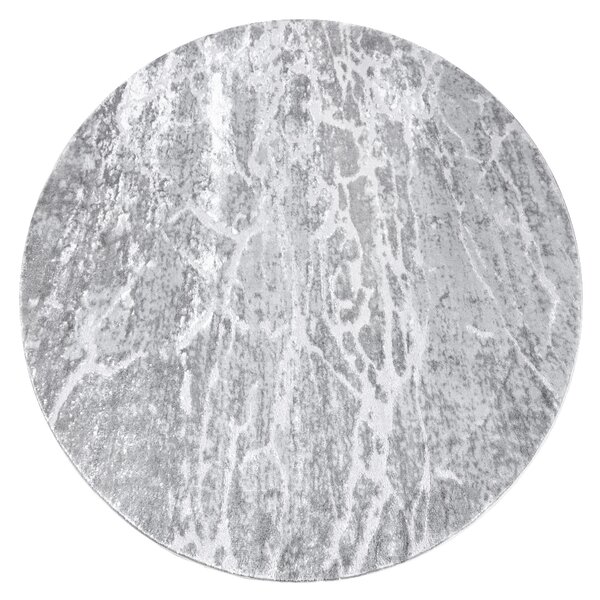 Tepih MEFE moderna Krug 6182 Beton - Strukturne, dvije razine flora Siva