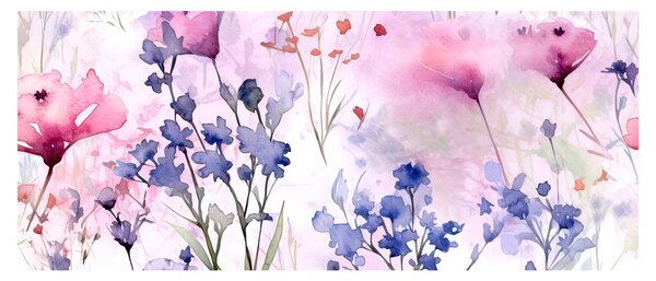 Slika - Akvarel livada (120x50 cm)