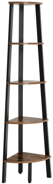 Kutni regal TAYLOR s 5 polica 159x34 cm, rustikalno smeđi