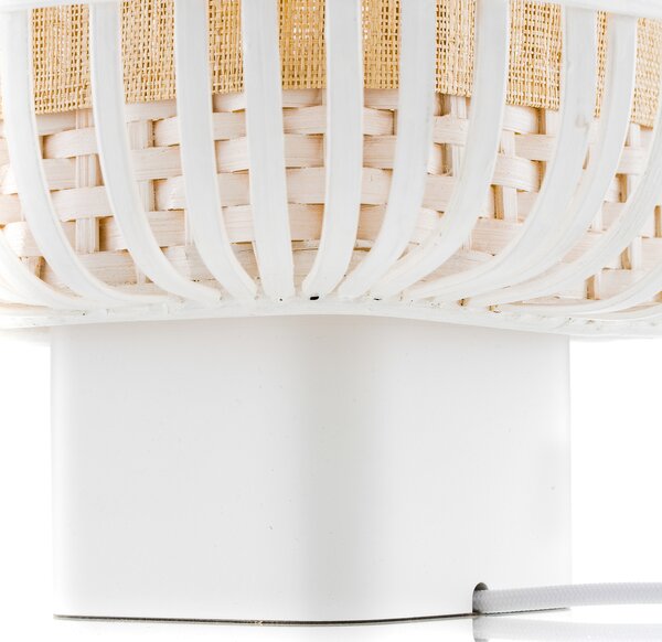 Stolne Lampa Forestier, Bamboo Square S, Bijela, Dnevna soba, Bambus, Dizajn