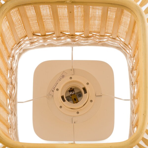 Stolne Lampa Forestier, Bamboo Square S, Bijela, Dnevna soba, Bambus, Dizajn