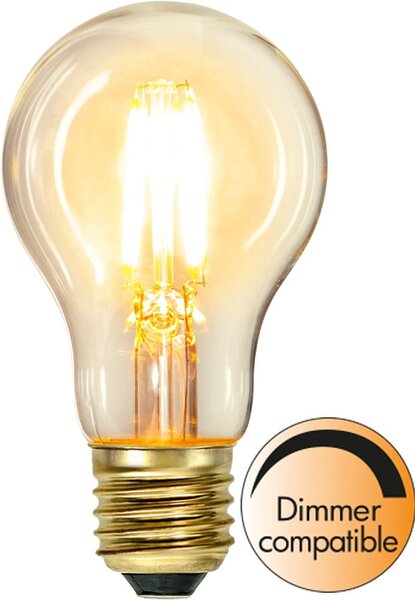 LED/sa žarnom niti žarulja s mogućnosti zatamnjivanja s toplim svjetlom E27, 4 W Soft Glow – Star Trading