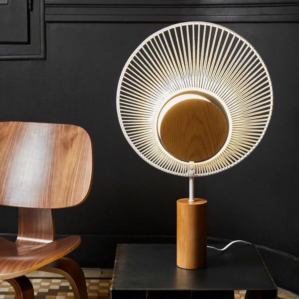 Stolne Lampa Forestier, Oyster, Bijela, Dnevna soba, Metal, Dizajn