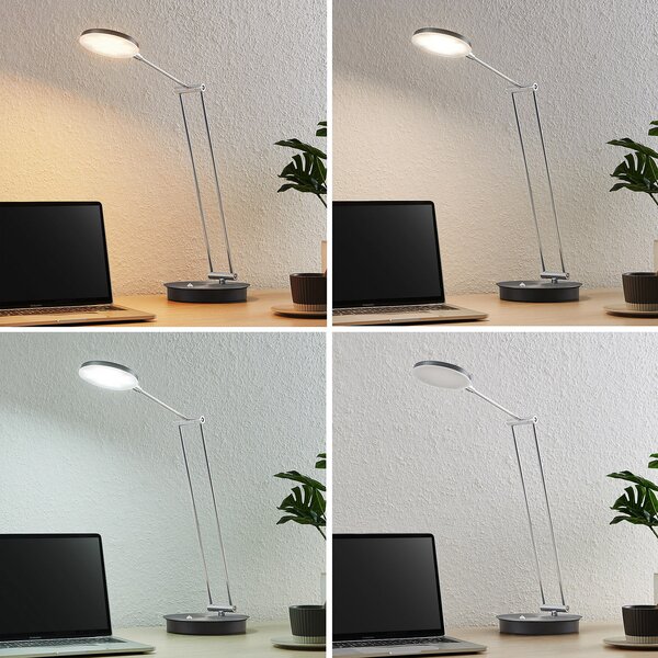 Stolne Lampa Lucande, Ensley, prigušiv, Crno, Dnevna soba, Metal, Moderan