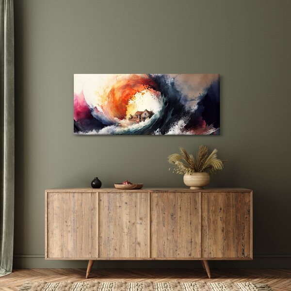 Slika - U vrtlogu poplave, akvarel (120x50 cm)