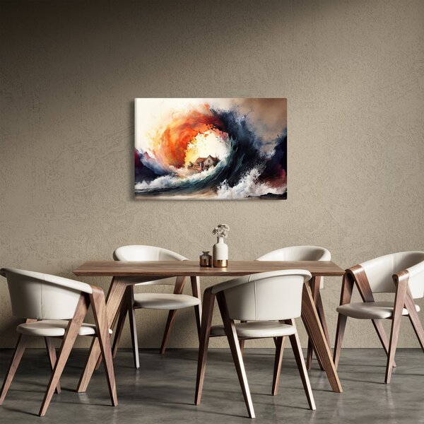 Slika - U vrtlogu poplave, akvarel (90x60 cm)