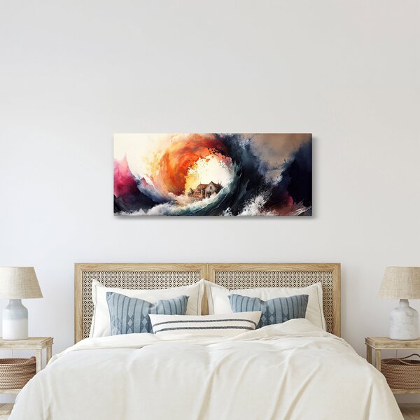 Slika - U vrtlogu poplave, akvarel (120x50 cm)