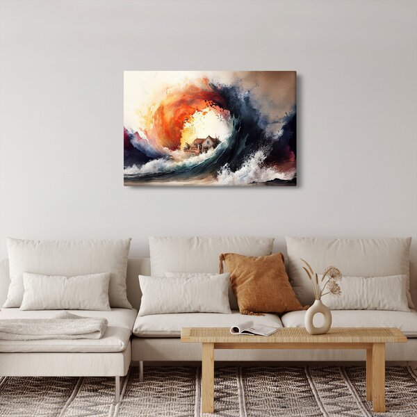 Slika - U vrtlogu poplave, akvarel (90x60 cm)