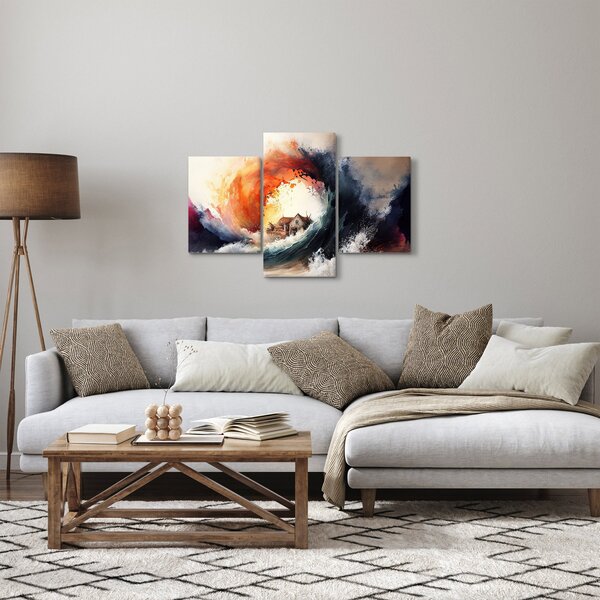 Slika - U vrtlogu poplave, akvarel (90x60 cm)