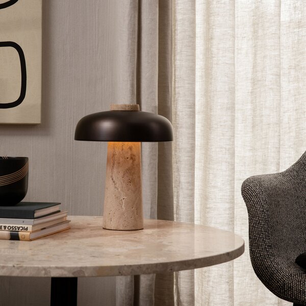 Stolne Lampa Audo Copenhagen, Reverse, prigušiv, Bež, Dnevna soba, Kamen, Dizajn